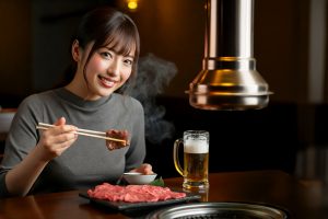 ブログ |焼肉ホルモンぎゅうた姫路本店 9 生ビールと焼肉を楽しむお客様